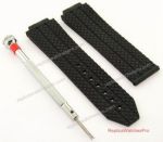 Hublot Rubber Strap Replica Replacement - Hublot Textured Black Rubber band 24mm
